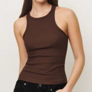reformation nova tank soil brown size extra small